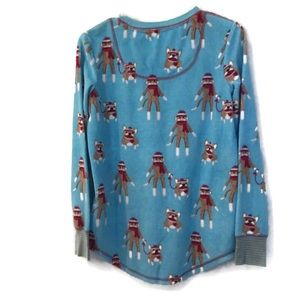 PJ Salvage Intimates & Sleepwear - PJ SALVAGE SOCK MONKEY FRENCH BULLDOG PAJAMA TOP PJ Salvage Intimates & Sleepwear - PJ SALVAGE SOCK MONKEY FRENCH BULLDOG PAJAMA TOP